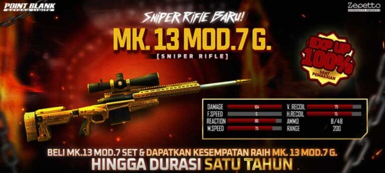 Point Blank Hadirkan Mk.13 Mod.7 Gold dengan Damage 164
